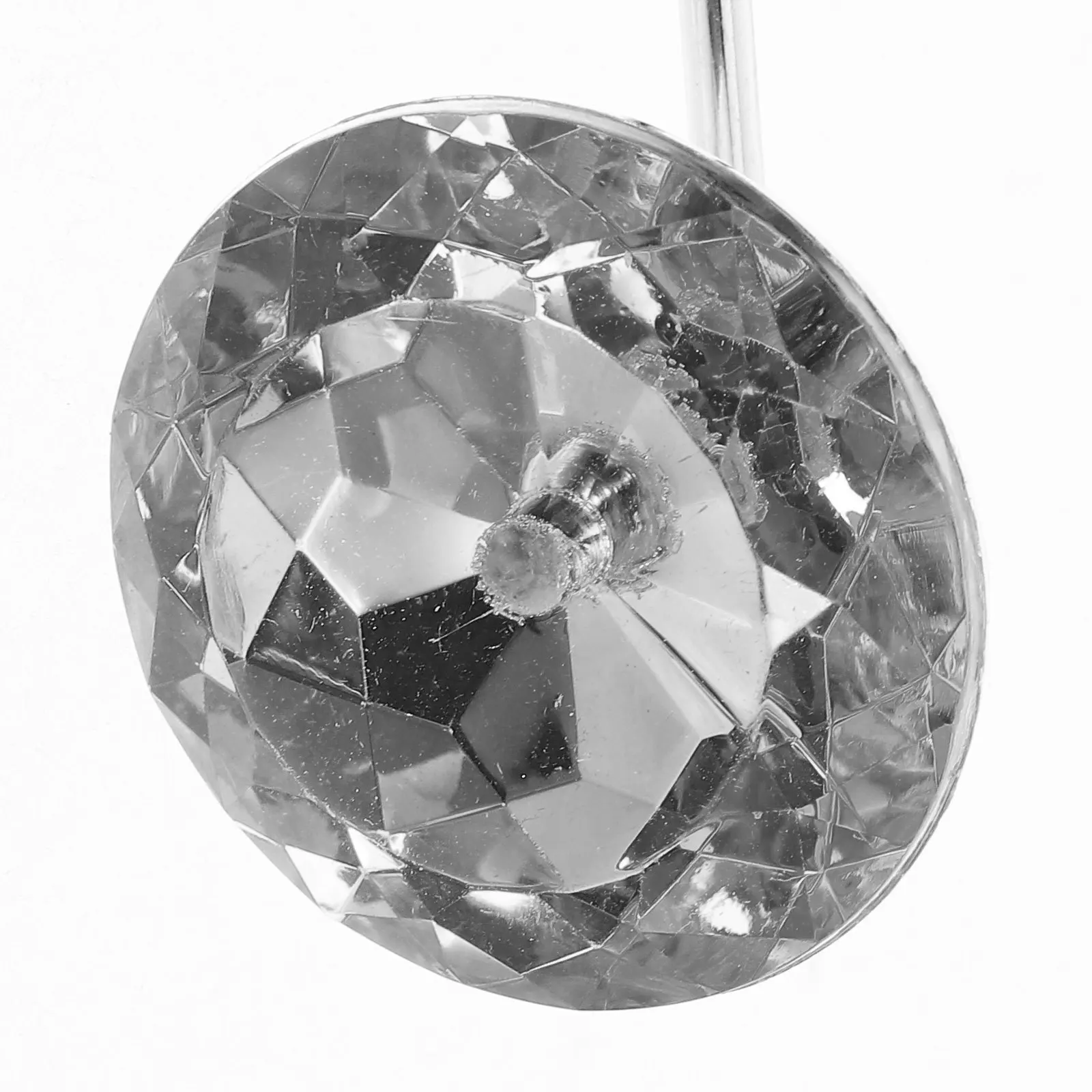 

12Pcs Heavy Duty Shower Curtain Hooks Stylish Acrylic Metal Hangers for Bath Shower Curtain Hook Hooks for Bathroom Curtains