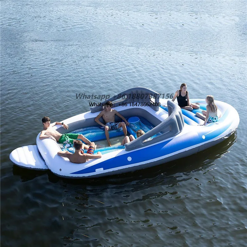

Newest Inflatable Airtight Water Party Boat for Island Float