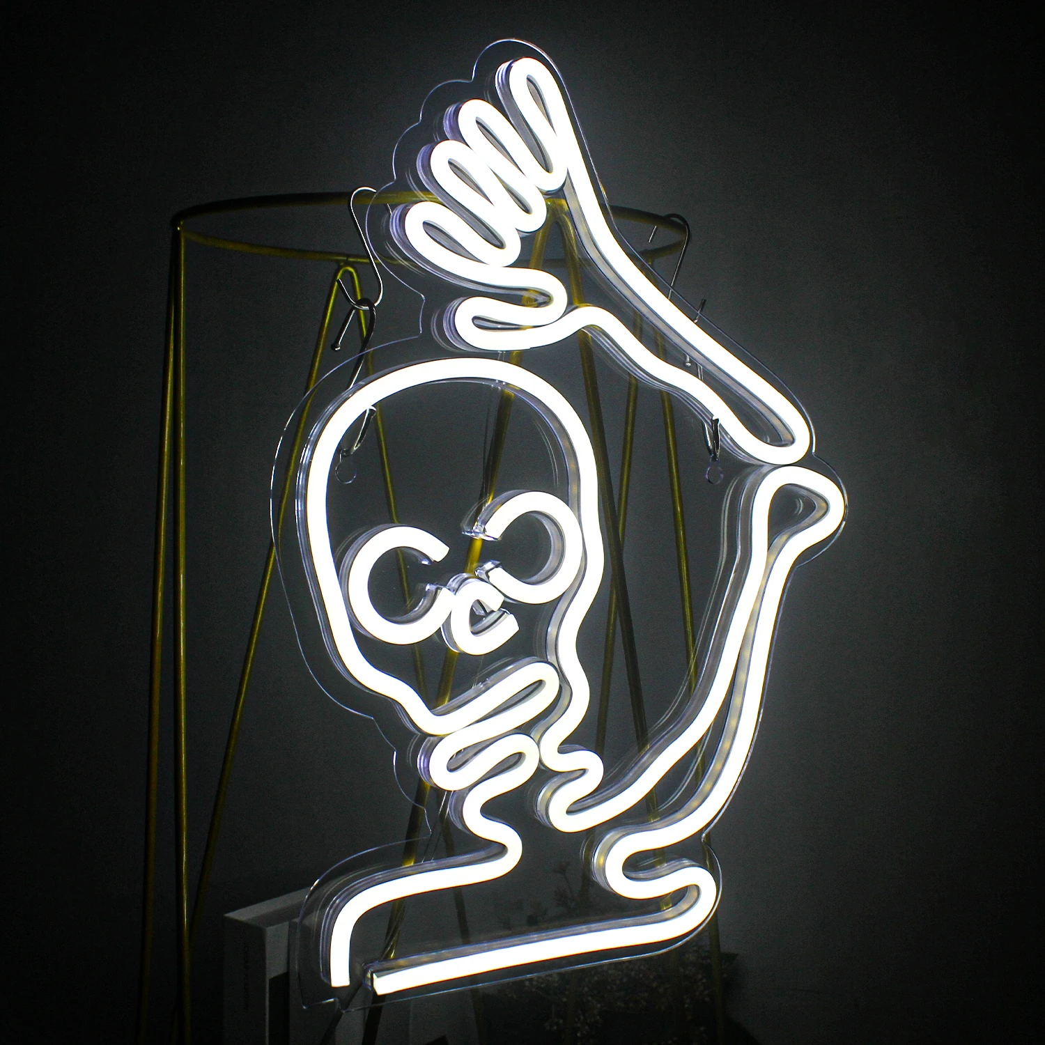 Skeleton Skull Neon Sign for Halloween Party Wall Decor USB Powered Led Neon Signs for Bar Club Club Party Bedroom Decor Light