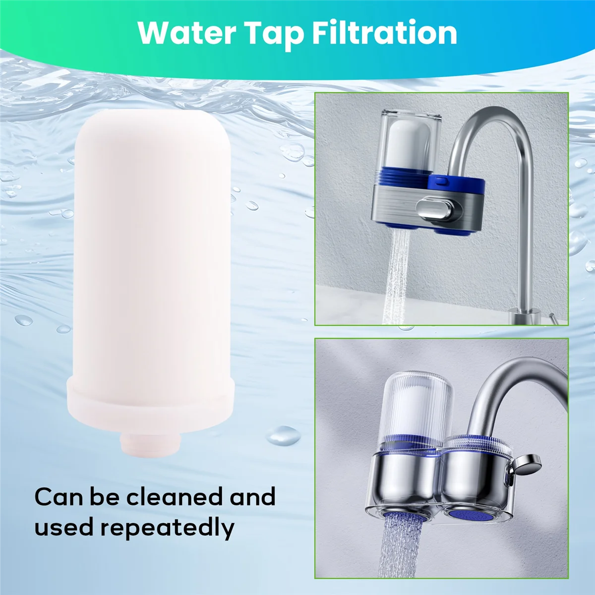 A01M 2 шт. керамический фильтр для воды, фильтрация крана, фильтр для воды, сменный картридж для кухонного крана, очиститель для дома