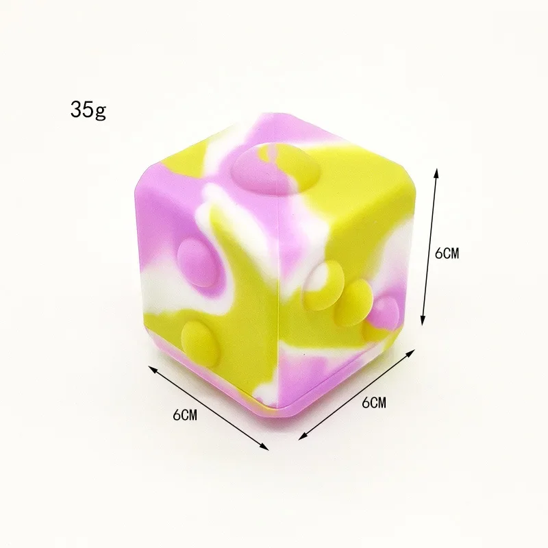 3D Decompression Dice Pop Fidget Toys Its Squishy Puzzle Push Bubble Simple Dimple Anti Stress Squeeze Toys for Kids