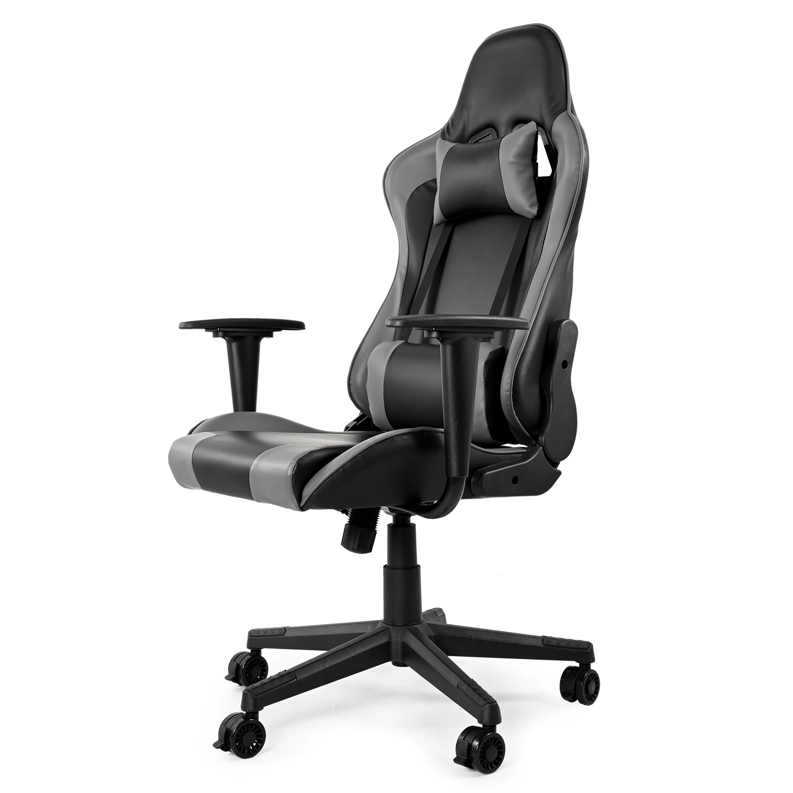 Silla De Juego Minneer Flight Racing Simulator, Giratoria, Con Ruedas, Asiento Elevable, De Cuero Pvc Transpirable, Negra Y Gris, Con Cojín Lumbar Y Reposacabezas — -70%, 345.29€ Coupon, from 146.39€ – 70% descuento – €146.39