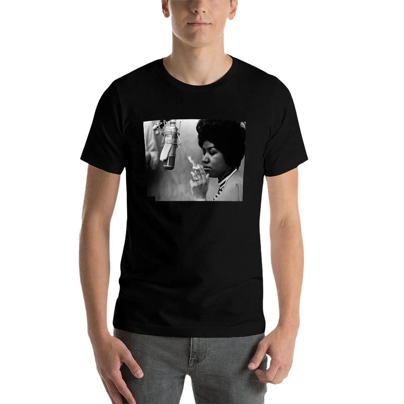 

Aretha Franklin Vintage T-Shirt man t shirts high quality luxury brand t shirts for man pack cotton T-Shirt