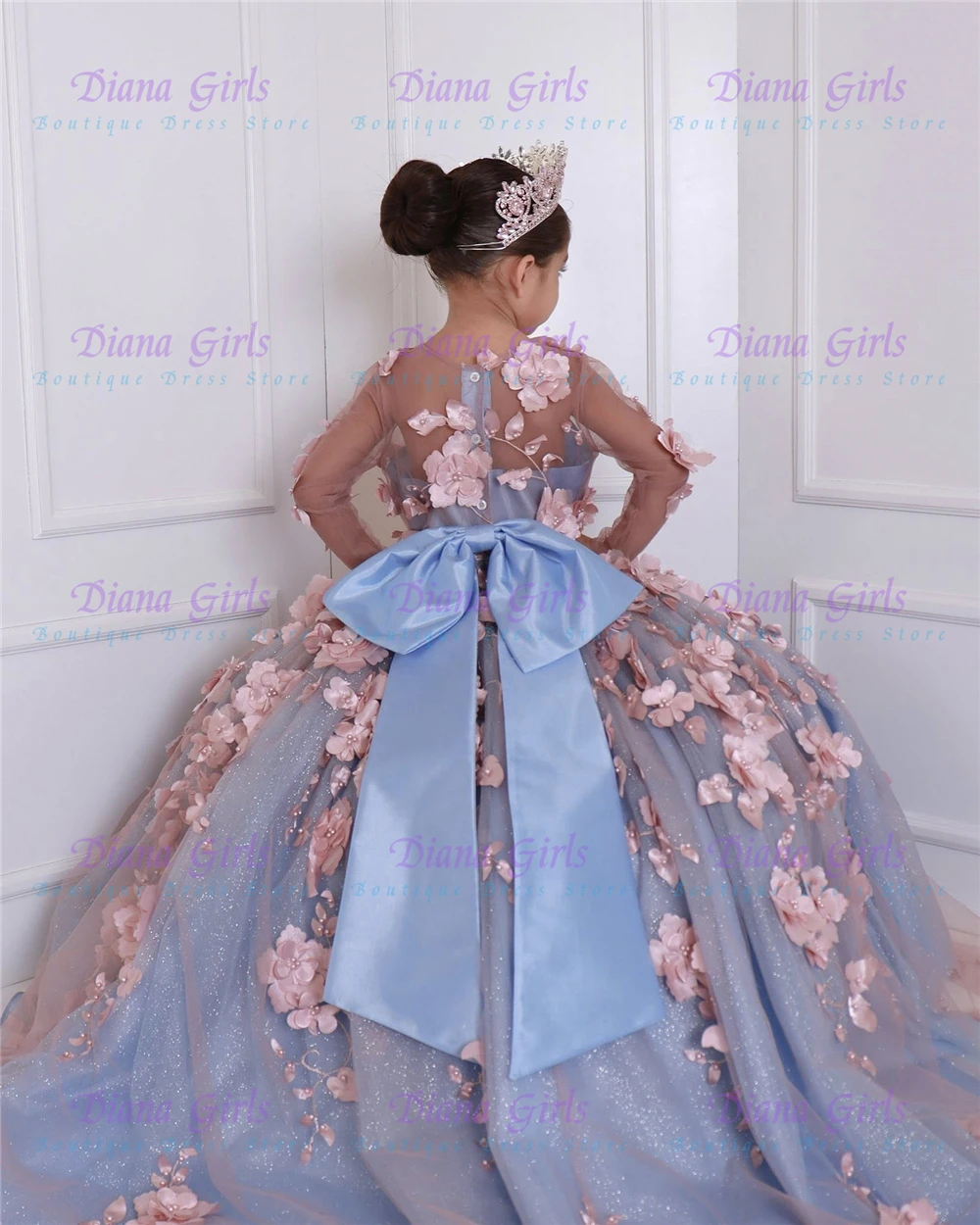 

Качественное роскошное пышное платье для девочек из тюля с золотой аппликацией для свадьбы, дня рождения маленькой принцессы, вечерние платья для детей