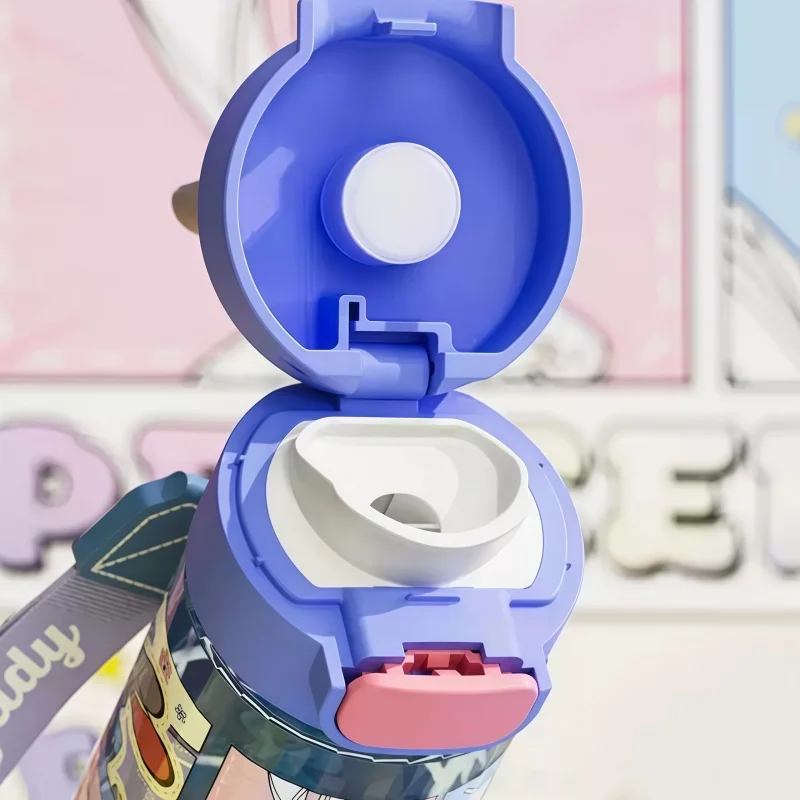 X&W Zootopia Comic Series Pop-up Plastic Cup Cartoon Judy Nick Water Bottle with Carrying Rope Outdoor Travel Sports Fitness Cup