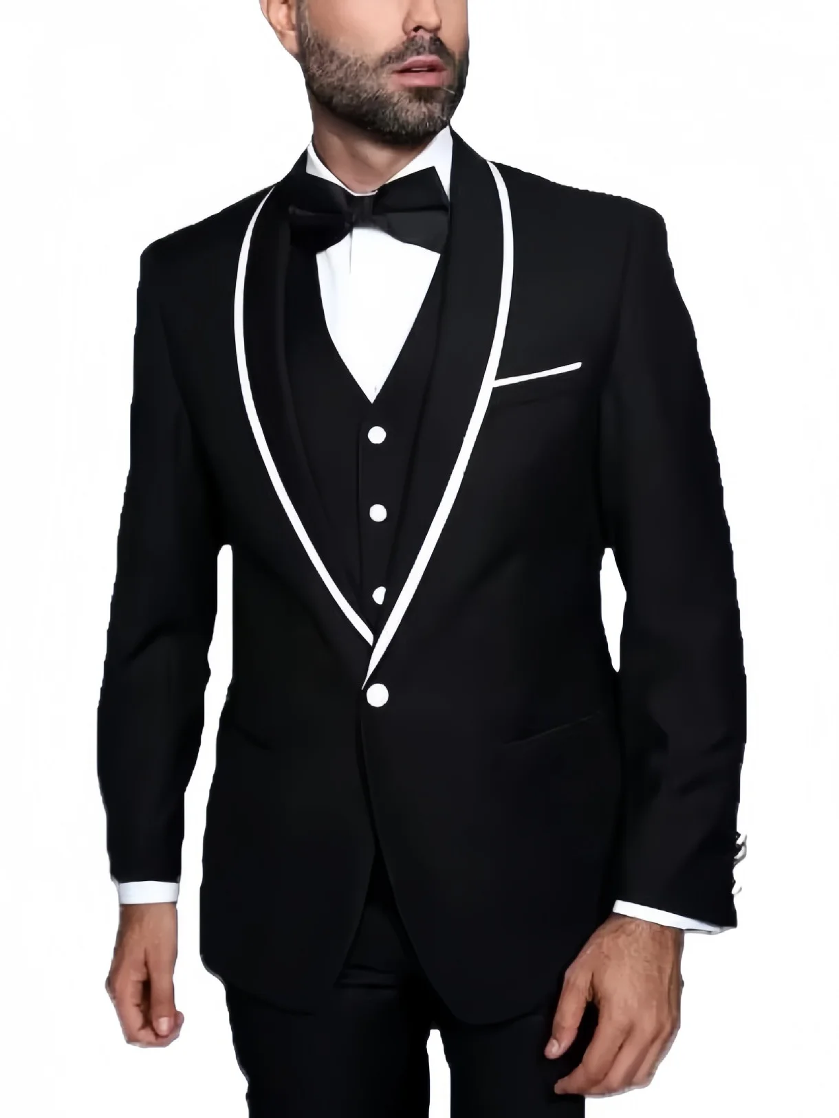 Ensemble de costume d'affaires décontracté pour hommes, coupe cintrée, Tuxedos de mariage de haute qualité, costume 3 pièces pour hommes (Blazer + gilet + pantalon)