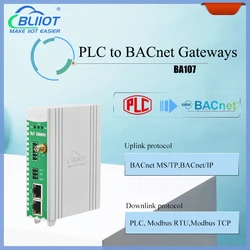 Puerta de enlace inteligente de automatización de edificios PLC a BACnet/IP, compatible con Siemens Mitsubishi Omron Delta PLC a BMS