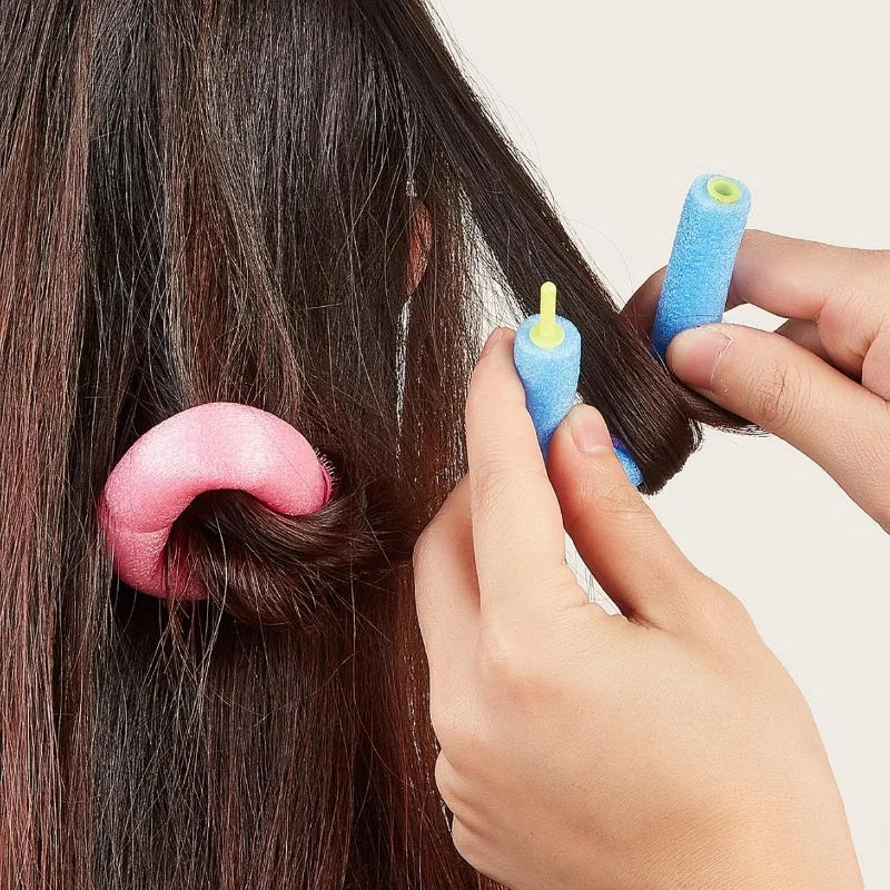 12Pcs Lot Curler Makers Soft Foam Anion Bendy Twist Curls DIY Styling Hair Rollers Cling Tool for Women Accessories