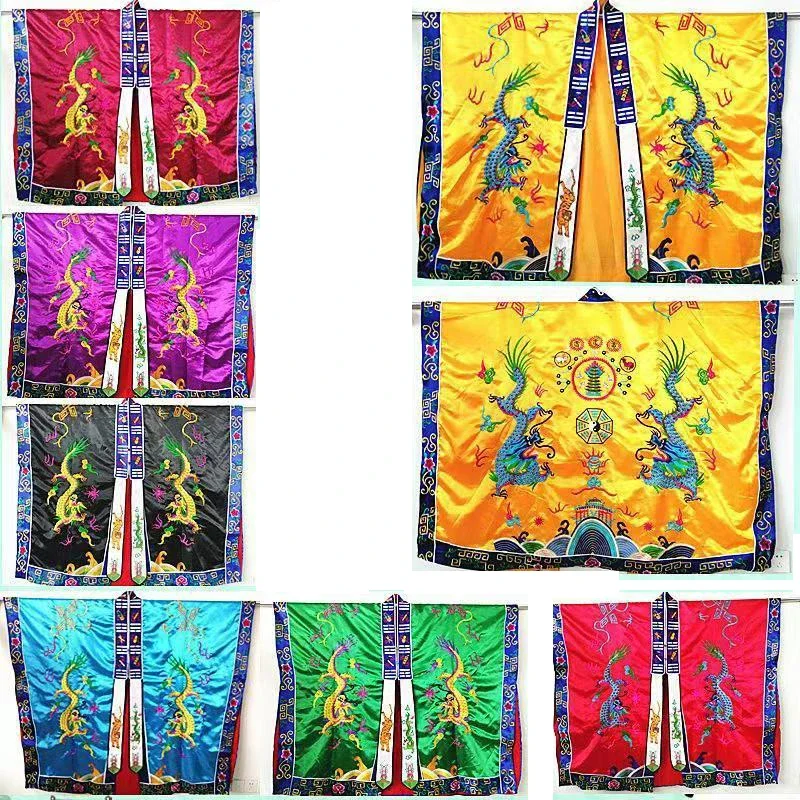 

Высокое качество двухслойное даосское платье ряса одежда даосская вышивка драконы халат униформа