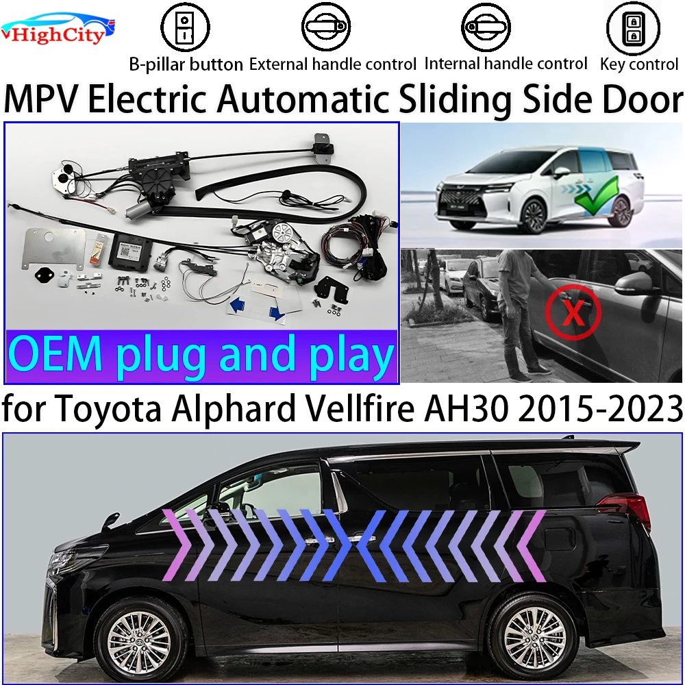 Highcity for Toyota Alphard Vellfire AH30 2015-2023 System Smart Auto Electric MPV Power Sliding Door Left Right Retrofit Kit