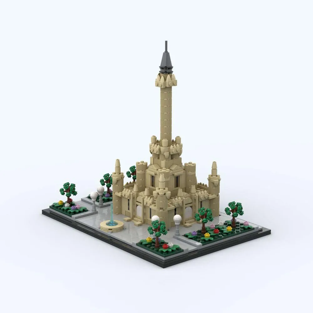 MOC Château Frontenac Québec City Modular Building Blocks Chicago Water Tower Assembly Model Toy Brick Children's Birthday Gifts