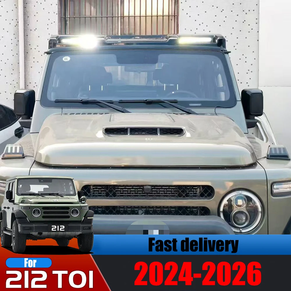 Car Roof Spoiler Spotlight Fit for BAW BAIC 212 T01 2024 2025 2026 LED Off Road Auxiliary Searchlights Car Tuning Accessories