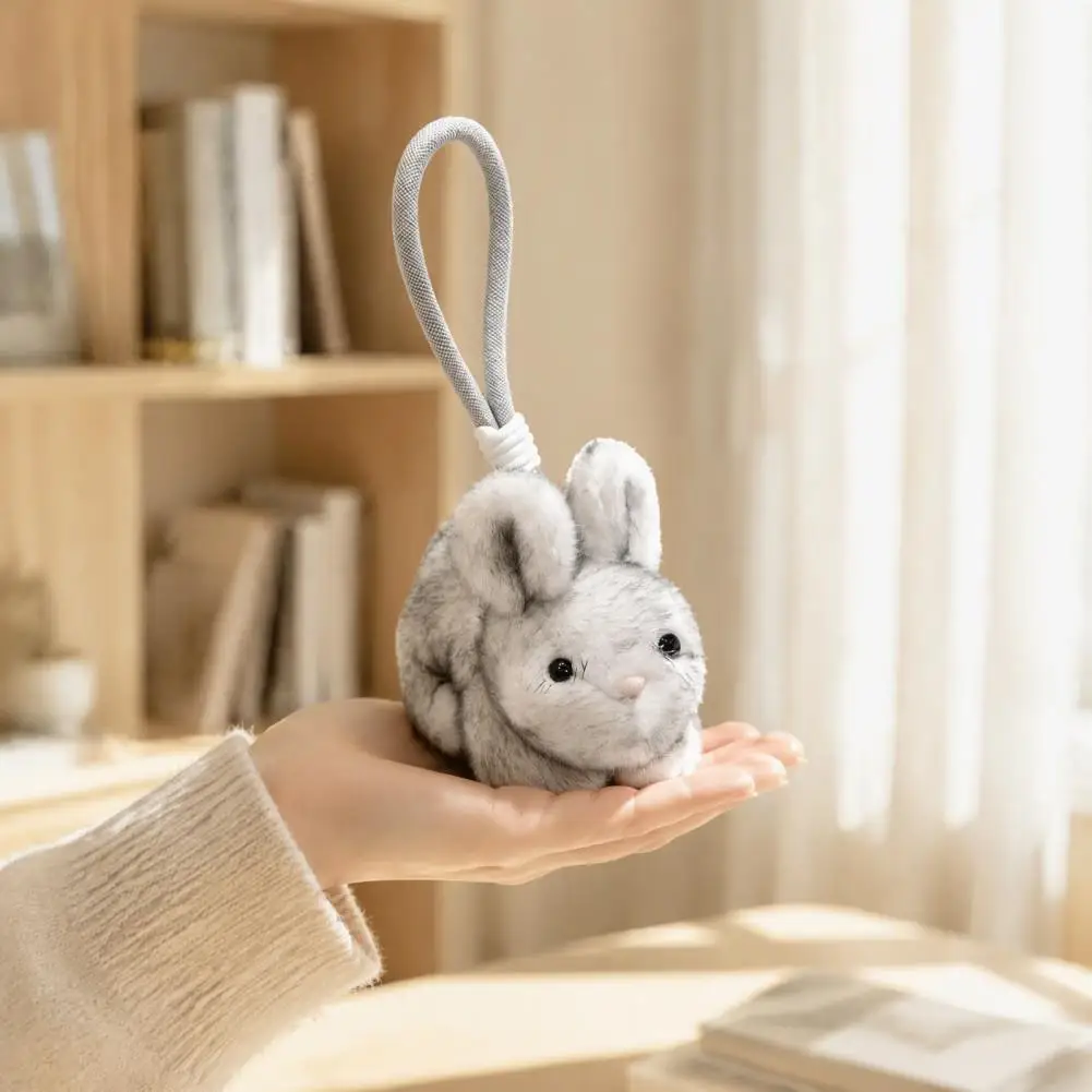 Scented Bunny Plush Keychain, Mini Rabbit Stuffed Animal with Fragrance Beads, Cute Soft Hanging Pendant for Bag Backpack