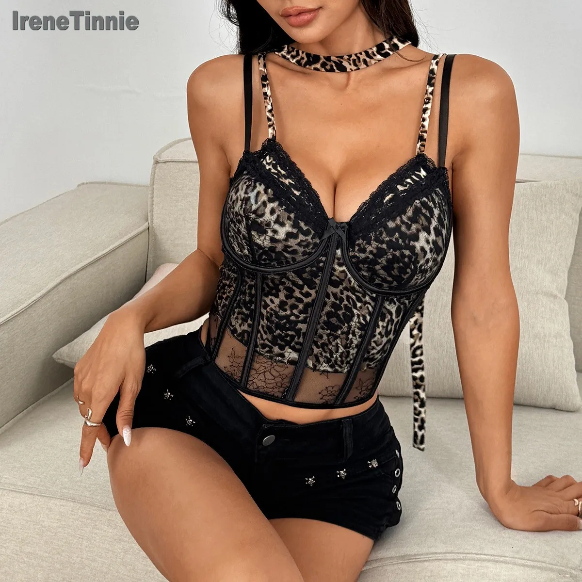 

Irene tinnie top women y2k ropa de mujer clothing girls clothes crop tops corset summer tanks & camis korean haut femme 2025