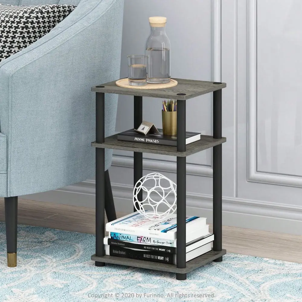 

2Tier End Table Set Nightstand With Stainless Steel Tubes, 2Pack Moder Side Table ForBedroom Or Living Room, Lamp Table, End Ta