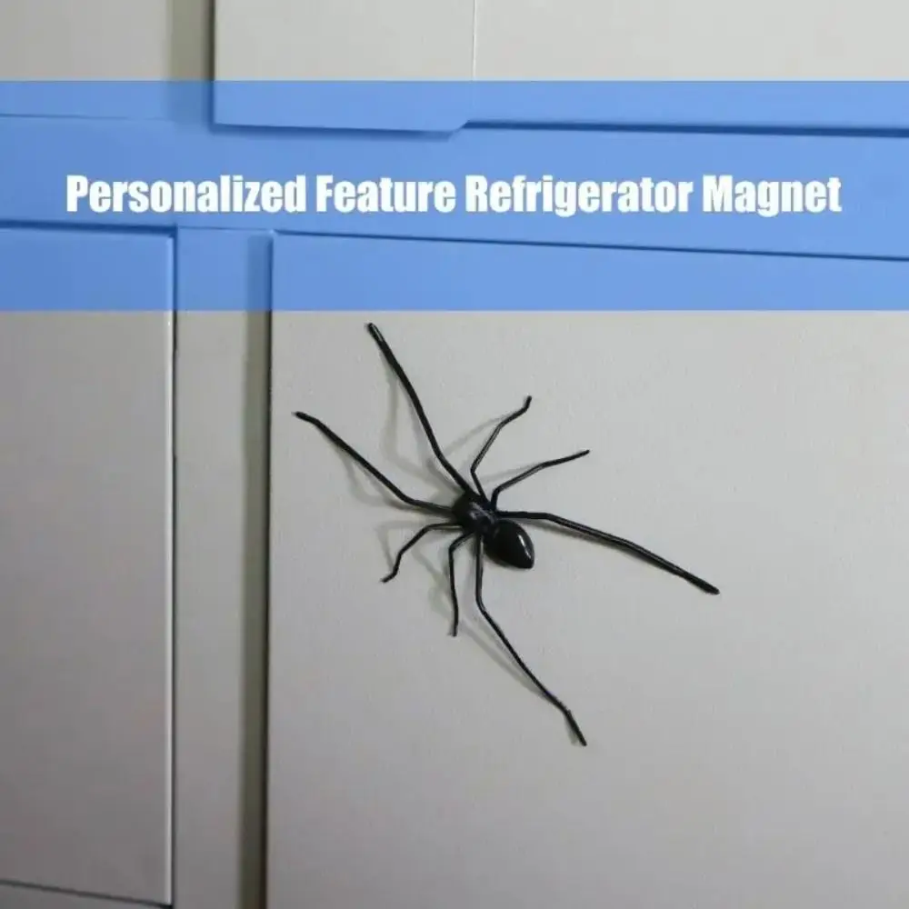 Gag Present Magnet Simulation Spider Toy Funny 3D Design Spiders Decoration Animal Plastic Spider Prank Toys Office Joke