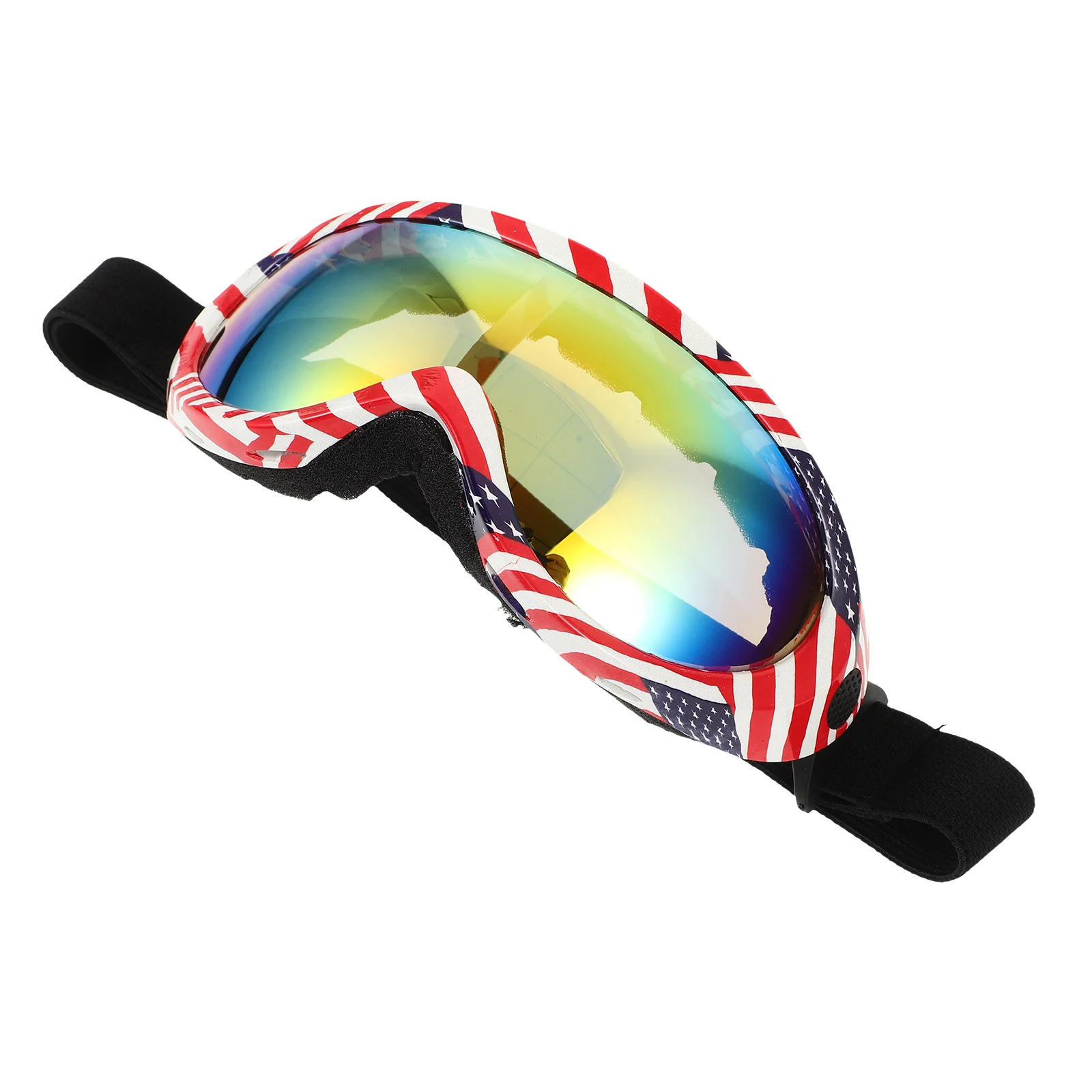 Óculos de proteção para motocicleta, óculos para ciclismo, neve, lente vermelha, bandeira, à prova de vento, equitação, bicicleta, montanhismo, esportes ao ar livre