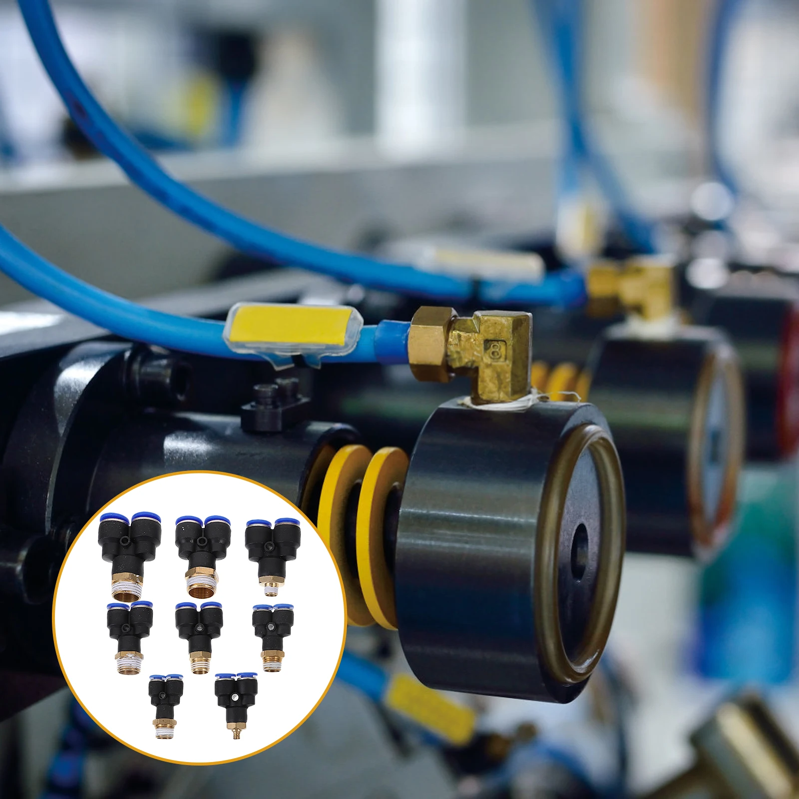 

Sturdy Fittings Line Connectors Pressure Washer Air Hose Couplings ABS Copper Tube Connector No Leakage Easy for Air