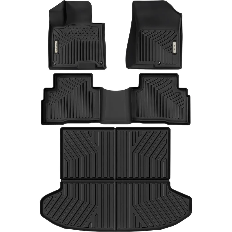 

US Floor Mats & Cargo Liner for Kia Sportage 2023-2025 Hybrid(Not Fit Plug-in Hybrid), TPE All-Weather Sportage Front & Rear Row