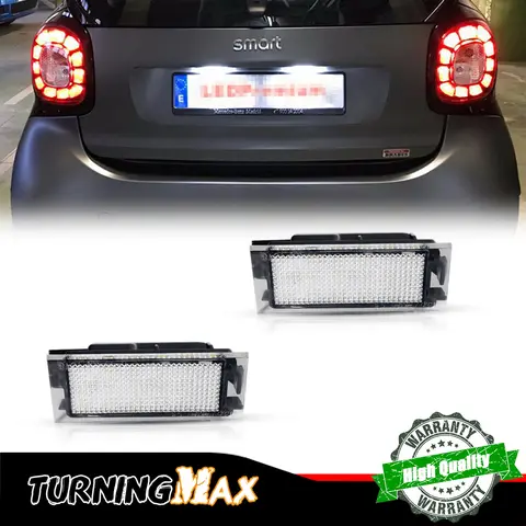 2 st vita Xenon-LED-skyltbelysning för 2016-18 W453 Smart Fortwo 10 best sales Megane 2 LED - №3