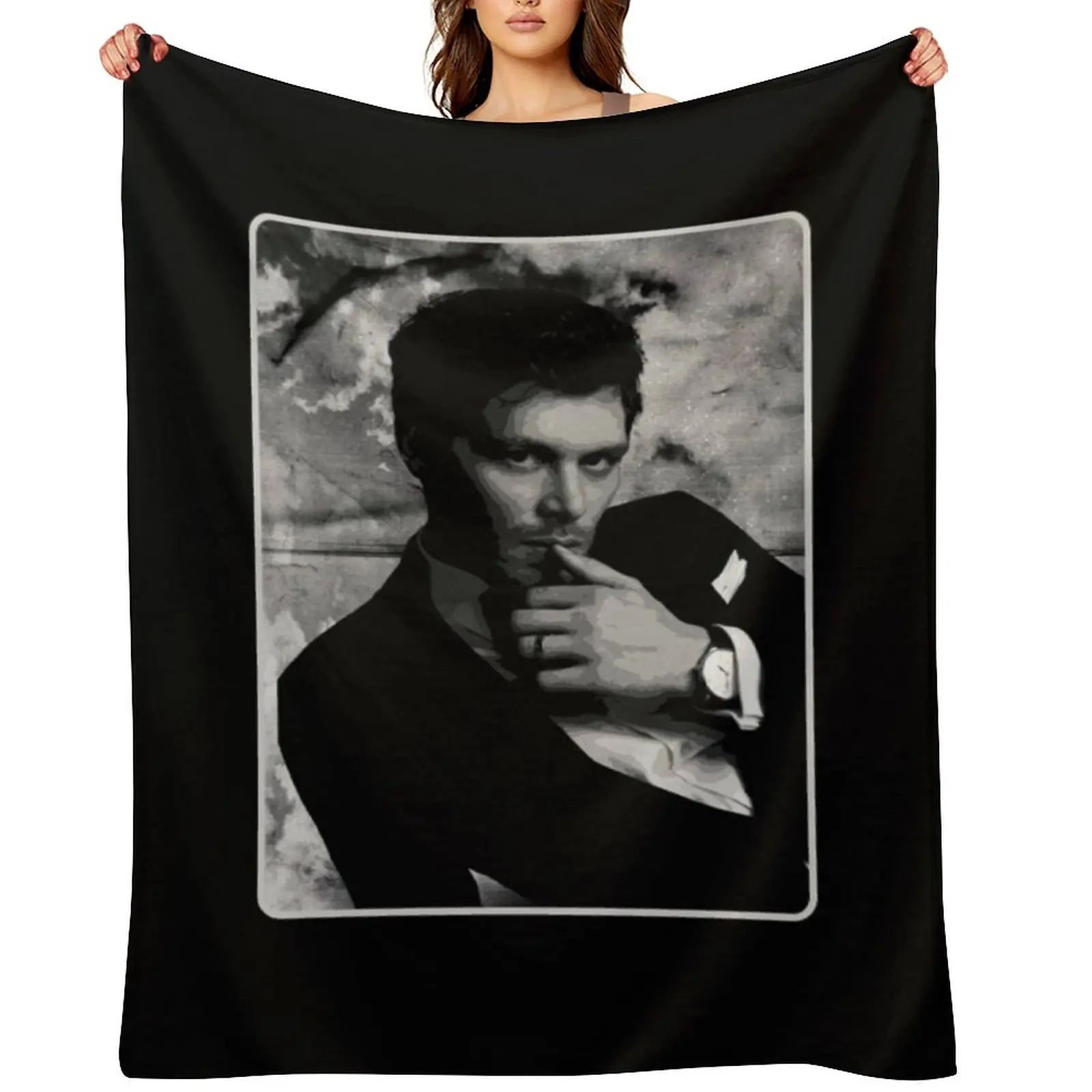 

klaus tvd potrait Klaus Mikaelson Throw Blanket Thin Personalized Gift Tourist Decoratives Blankets