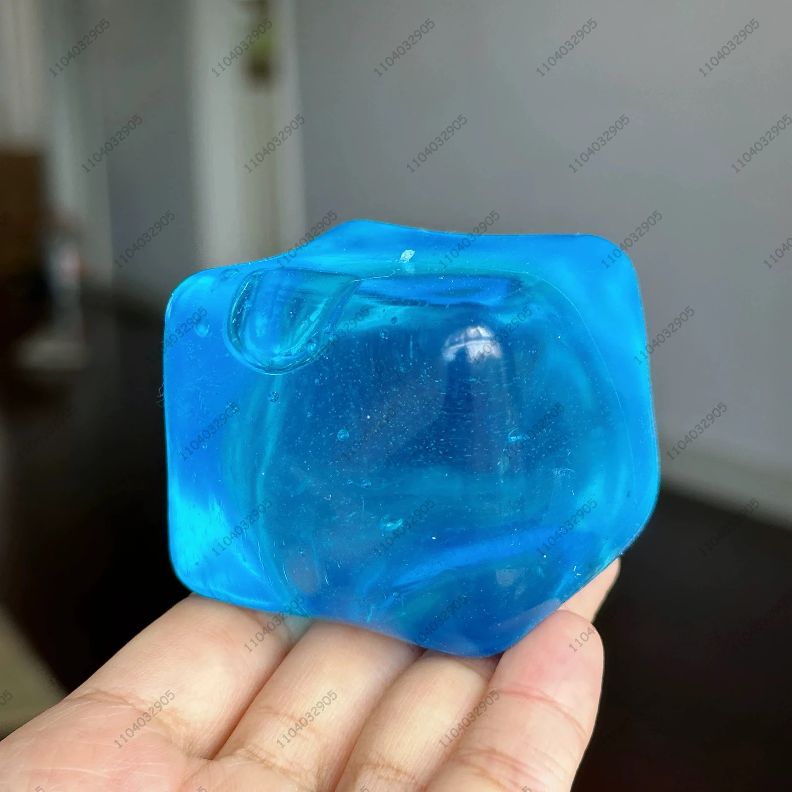 Cubo de hielo grande, bloque de hielo, bola antiestrés, juguete para apretar, cubo de hielo de cristal, juguete antiestrés, liberación de estrés, juguete para relajar las manos, regalo