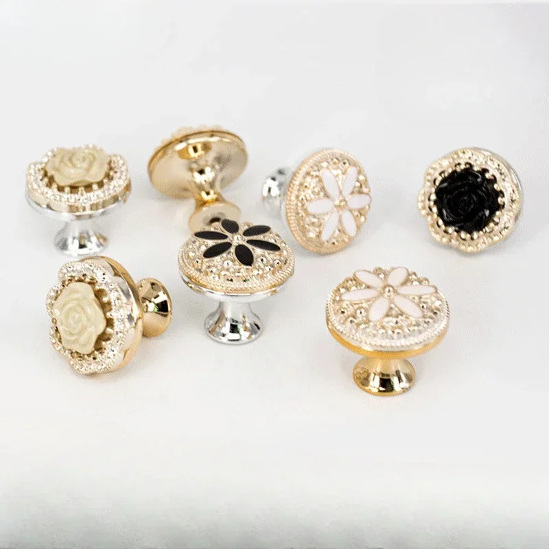 Modern European Plastic Drawer Pulls Double Layer Cabinet Handles Single Hole Furniture Hardware for Coffee Table