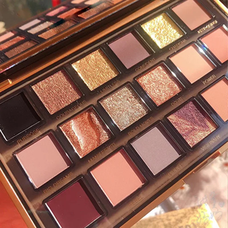 18 cores paleta de sombra de olho dourada pérola rosa ouro preto estilo punk fluxo perolado glitter fosco paleta de sombra maquiagem