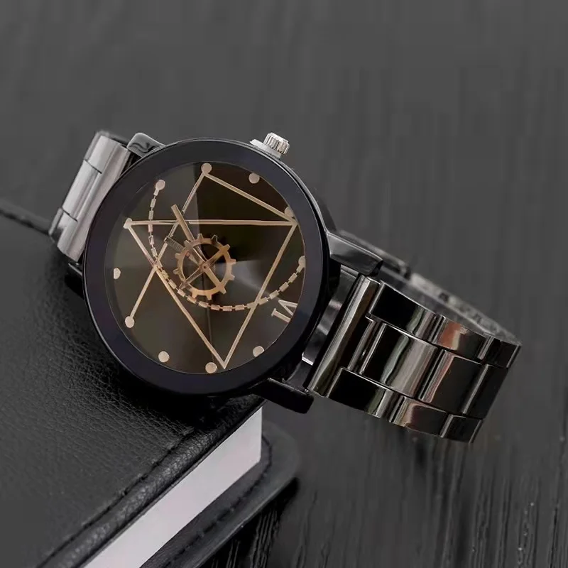 Stijlvolle Casual Wolframstaal Gepersonaliseerde Paar Klok Mannen En Vrouwen Stalen Band Business Sport Mode Retro Horloges