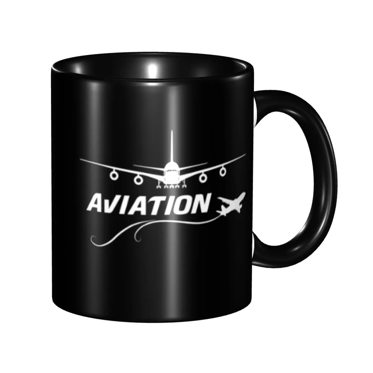

DIY Aviation Lover Ceramic Mugs Personalized Airplane Pilot Aviator Air Fighter Coffee Cup Creative Gift