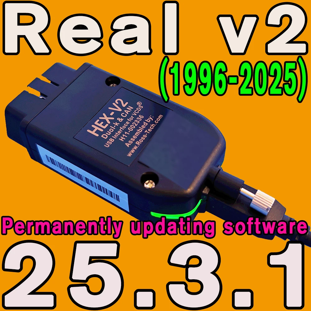 2025 VCDS Interface VAG HEX V2 Update 25.3.1 for VW Audi Skoda Multi-Language Car Autocom VAG COM Diagnostic Tool