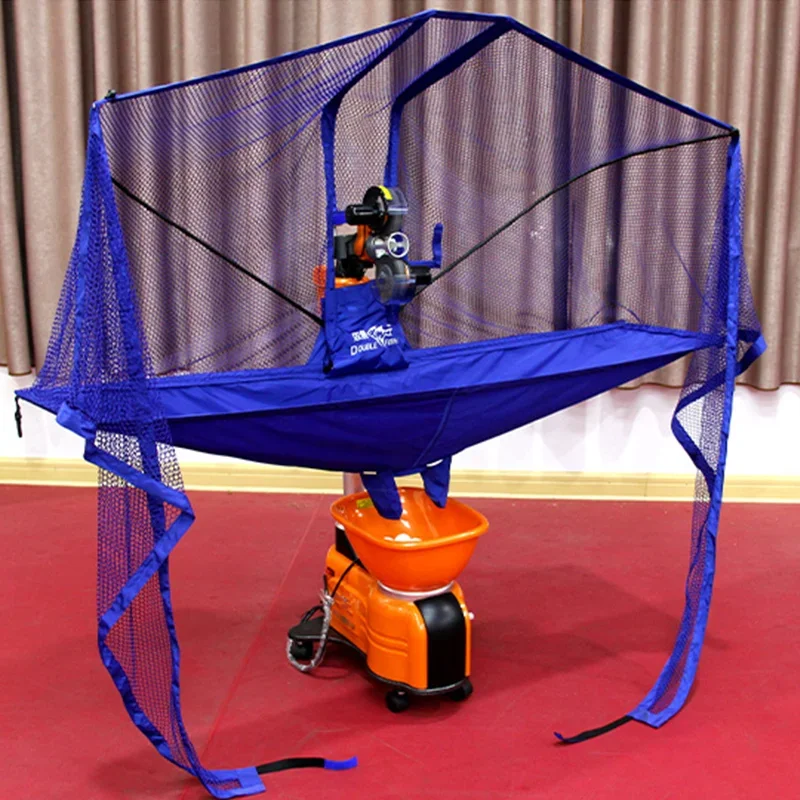 Server da ping pong multi-rotazione originale Double Fish, macchina per servire palline da ping pong con raccolta automatica