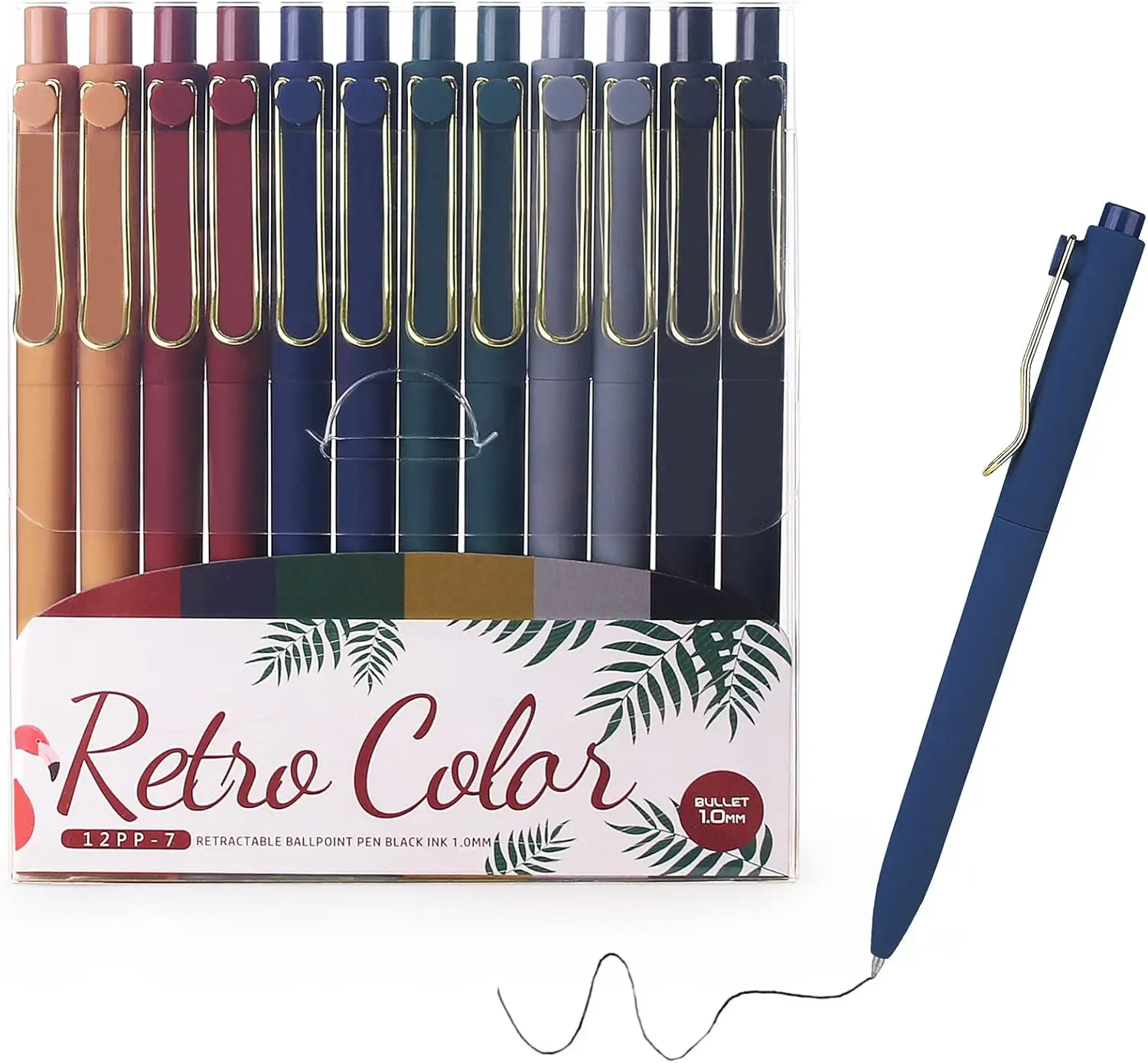 

Fine Point Smooth Writing Ballpoint Pens, 1.0mm Black Ink for Journaling and Office Use, Aesthetic Gift School Supplies