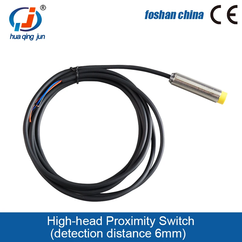 Huaqingjun NO Circular Proximity Switch Detection Distance 6mm Inductive Sensor for PLC