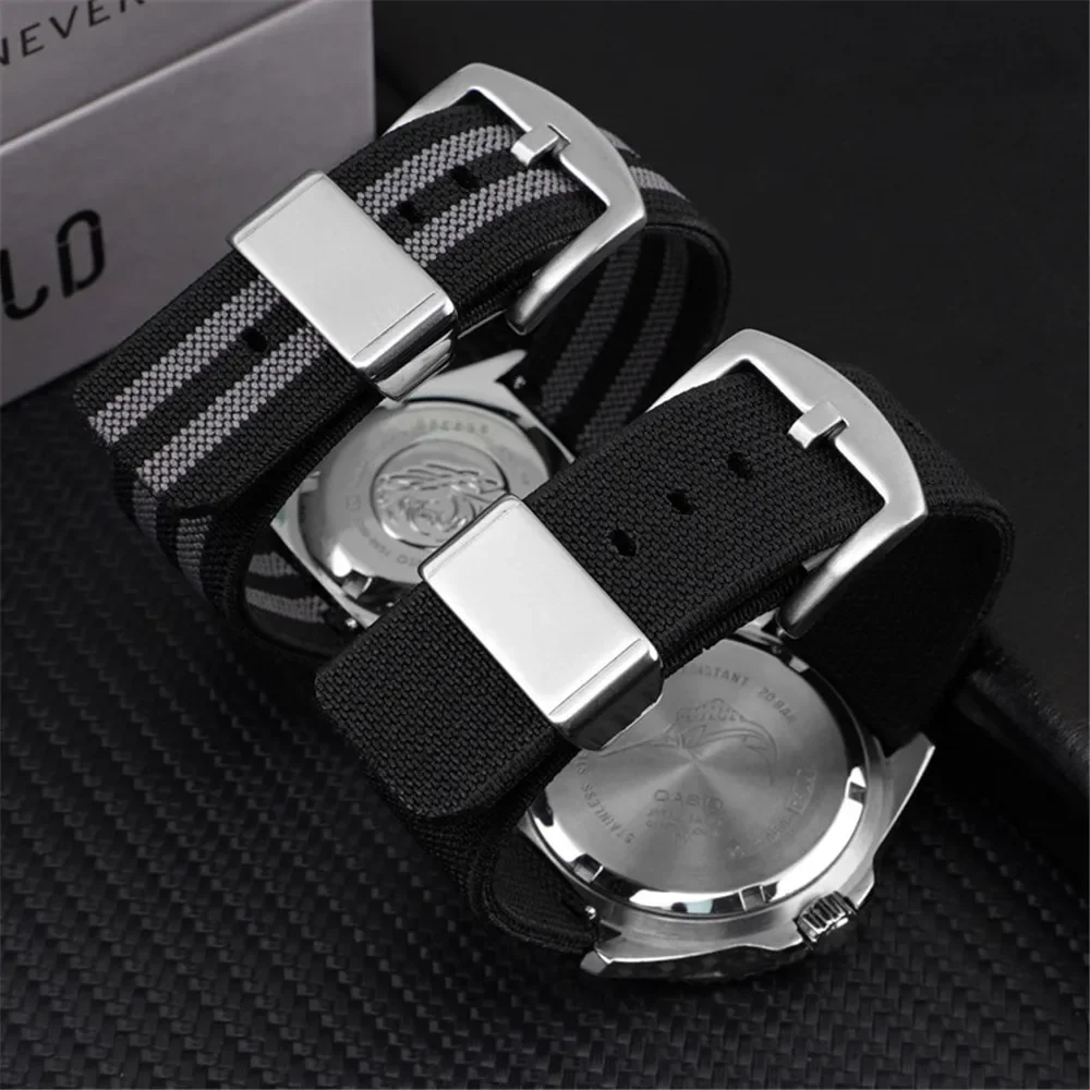 Nylon Canvas Strap 18/20/22/24mm Sport Quick Release Smart Watch Band Bracelet for Huawei GT 4 3 2 Samsung Galaxy Watch 6 5 4 S3