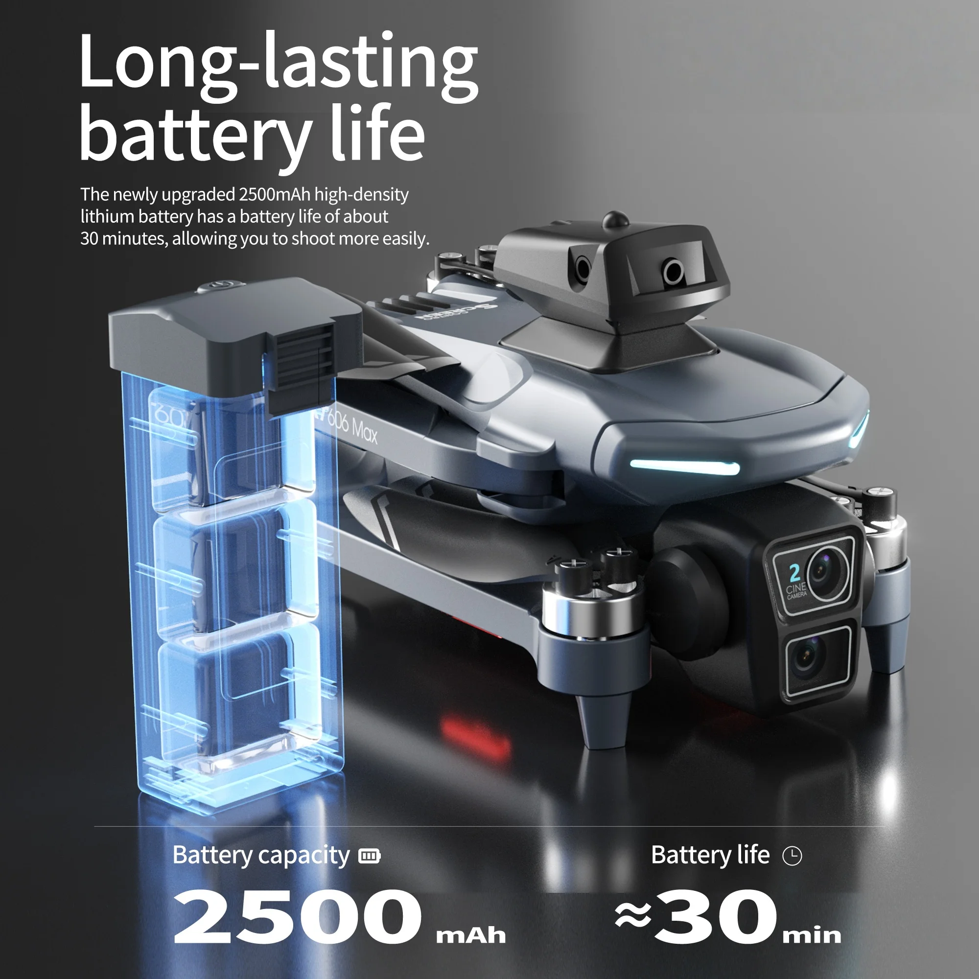 Obstacle Avoidance Brushless Screen Drone Large Screen GPS Brushless Drone Optical Flow Position 8K ESC Dual Camera Quadcopter