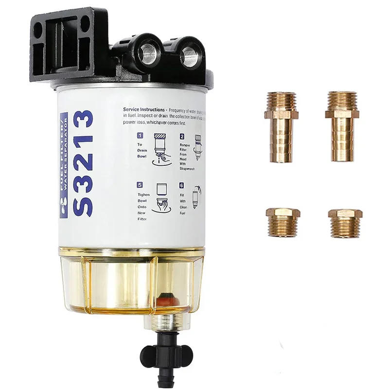 Moteur externe marin S3213 compatible avec le filtre de séparation d'eau, combinaison de filtre de moteur externe marin