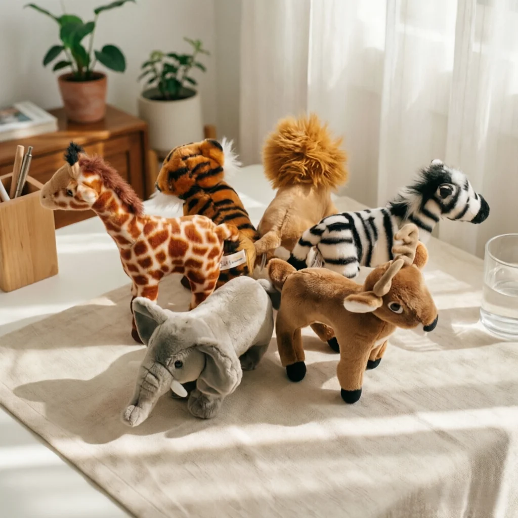 

30CM Standing Animal Series Plush Toy Figurine Soft Stuffed Animal Festival Birthday Gift Home Decoration