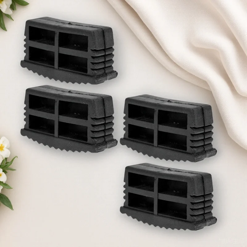 4 قطعة غطاء للقدم سلم عدم الانزلاق قواعد مطاطية سميكة تصميم المضادة للانزلاق منصات الأرضية مستقرة وآمنة للمنزل سلم قدم غطاء #6