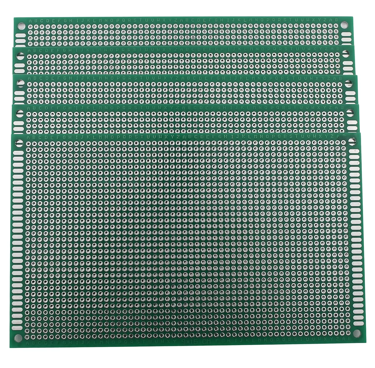 Placa prototipo de PCB, placa proto PCB de doble cara para placa de pruebas de soldadura DIY, 9 cm X 15 cm (3,543 "X 5,906") Universal impreso