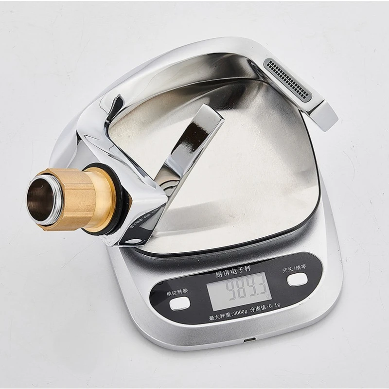 

All-copper faucet washbasin, cold and hot water faucet, creative waterfall washbasin faucet