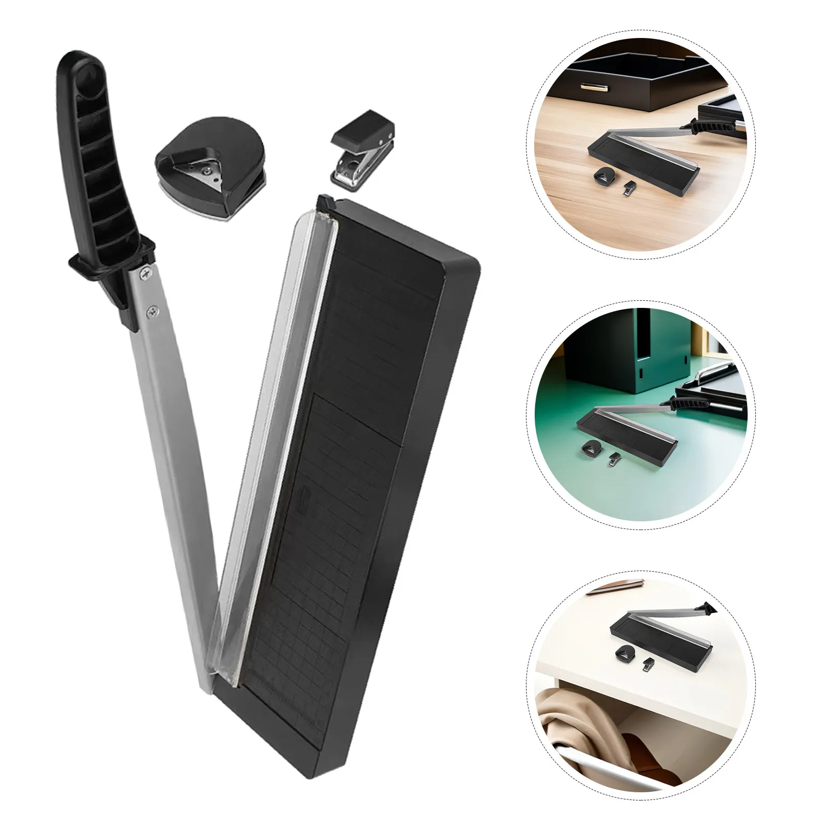 Precision Rotary Paper Cutter for Cardstock Photos Documents Small Space Saving Portable Craft Cutting Tool Office School