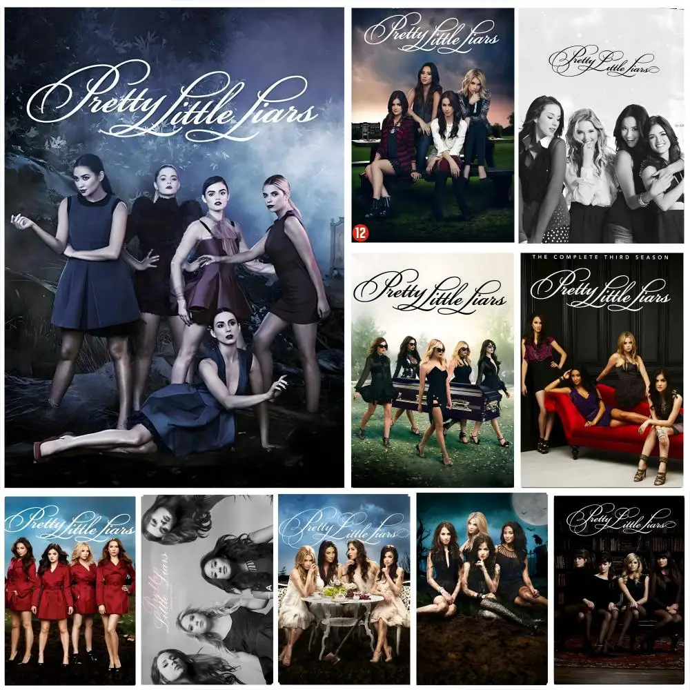Pôster da Série de TV Pretty Little Liars, Adesivo Artístico à Prova d'Água, Decoração de Parede para Cafeteria, Bar e Quarto