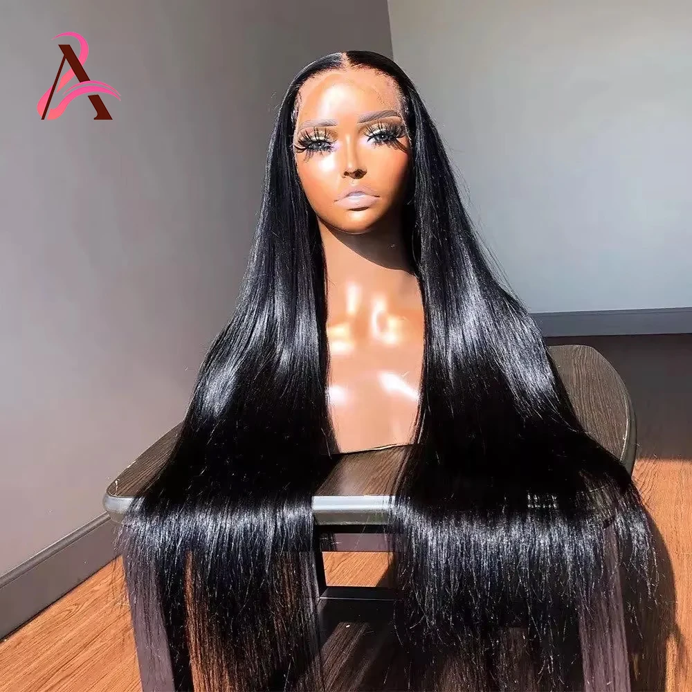 13x4 Bone Straight Human Hair Lace Frontal Wig Quality Wigs Human Hair Super Double Drawn Vietnamese Human Hair Wigs Pre Plucked