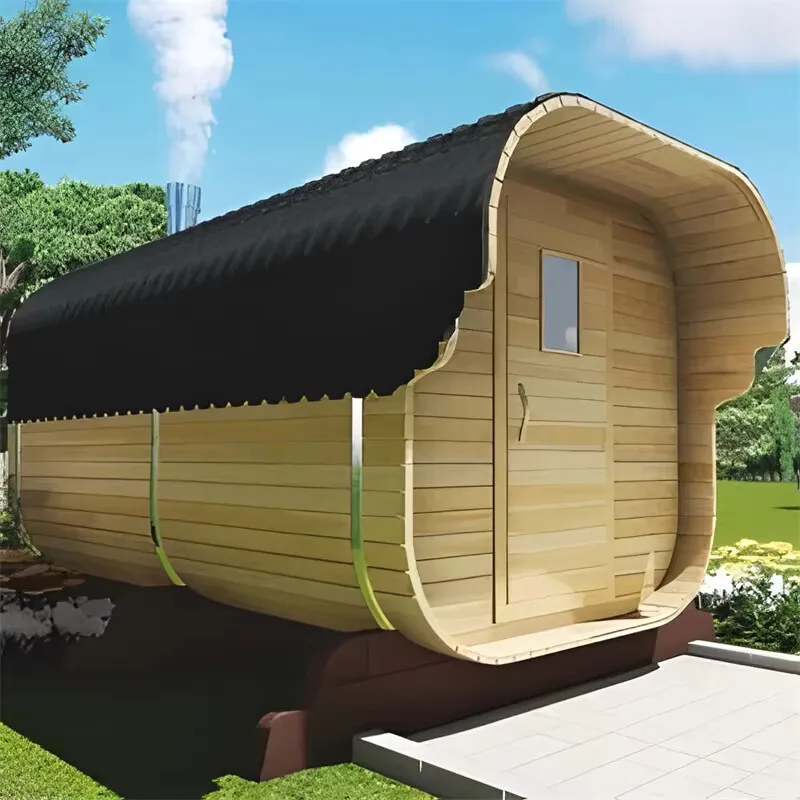 Outdoor Cube With Lounge Luxury High Quality Large Steam Sauna Room