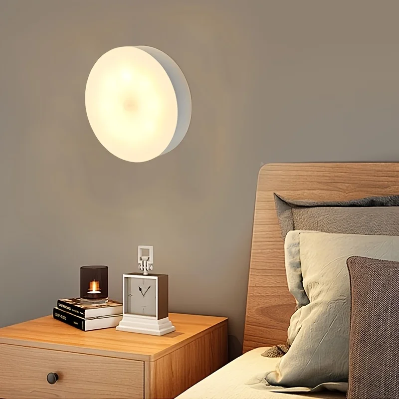 USB Charging Smart Sensor Lamp LED Human Body Induction Night Light Bedside Bedroom Home Corridor Lighting 8 LEDs Mini Wall Lamp