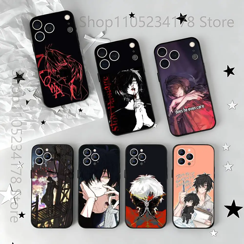 

T-Towa Slow D-Damage Phone Case Silicone Soft For IPhone 16,17,15,11,13,12,14,Mini,Pro,Max,Plus,Air,E Black