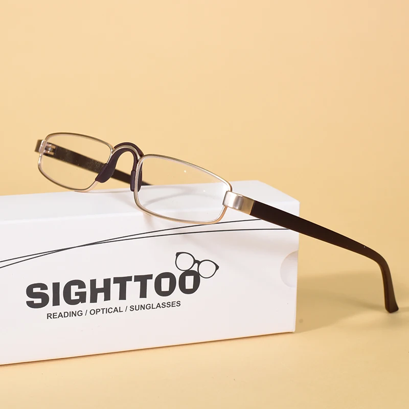 Lesebrille Ultraleichte Legierung TR90 Lesebrille Retro Quadratischen Rahmen Männer Und Frauen Schmale Brillen + 100 + 200 – Detail 14