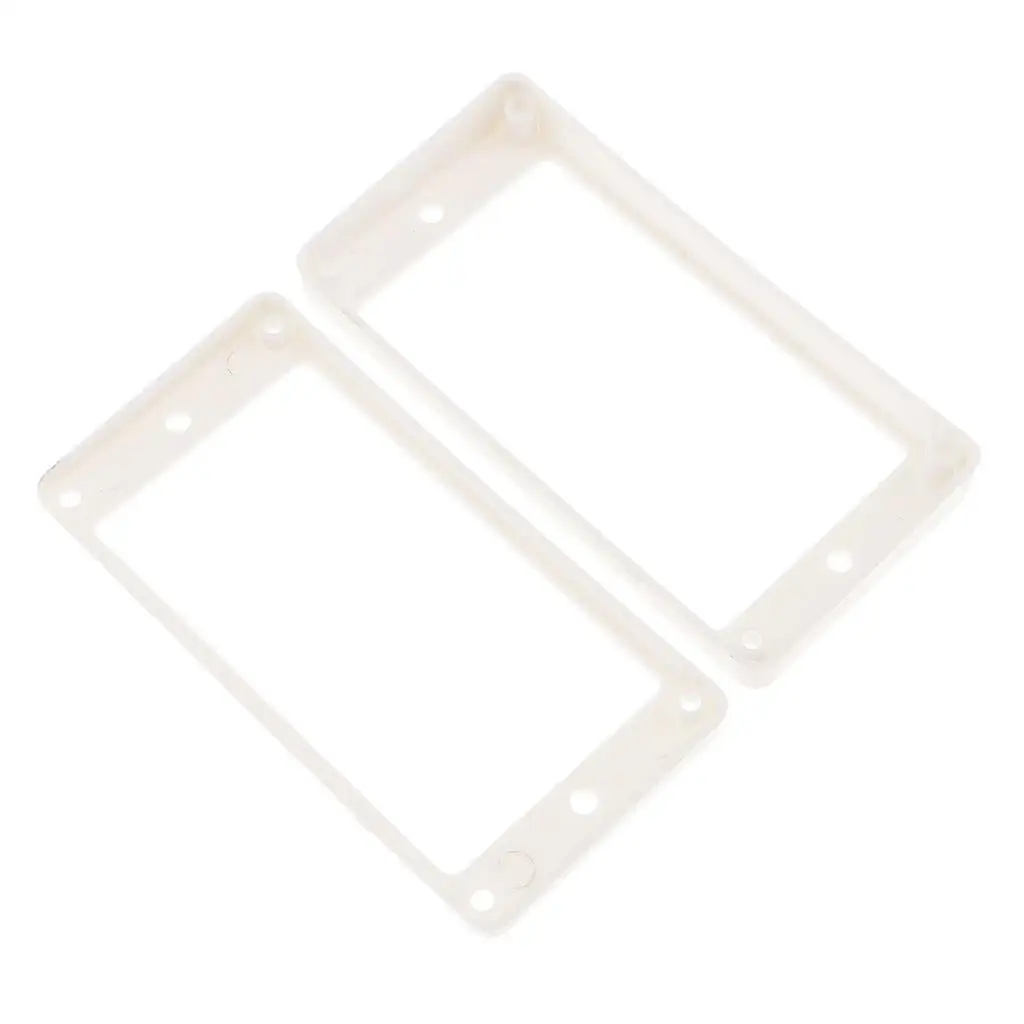 Guitar Humbucker Pickup Ring 91.2x45mm White Plastic Pickup Frame for Electric Guitar Neck Bridge Setup