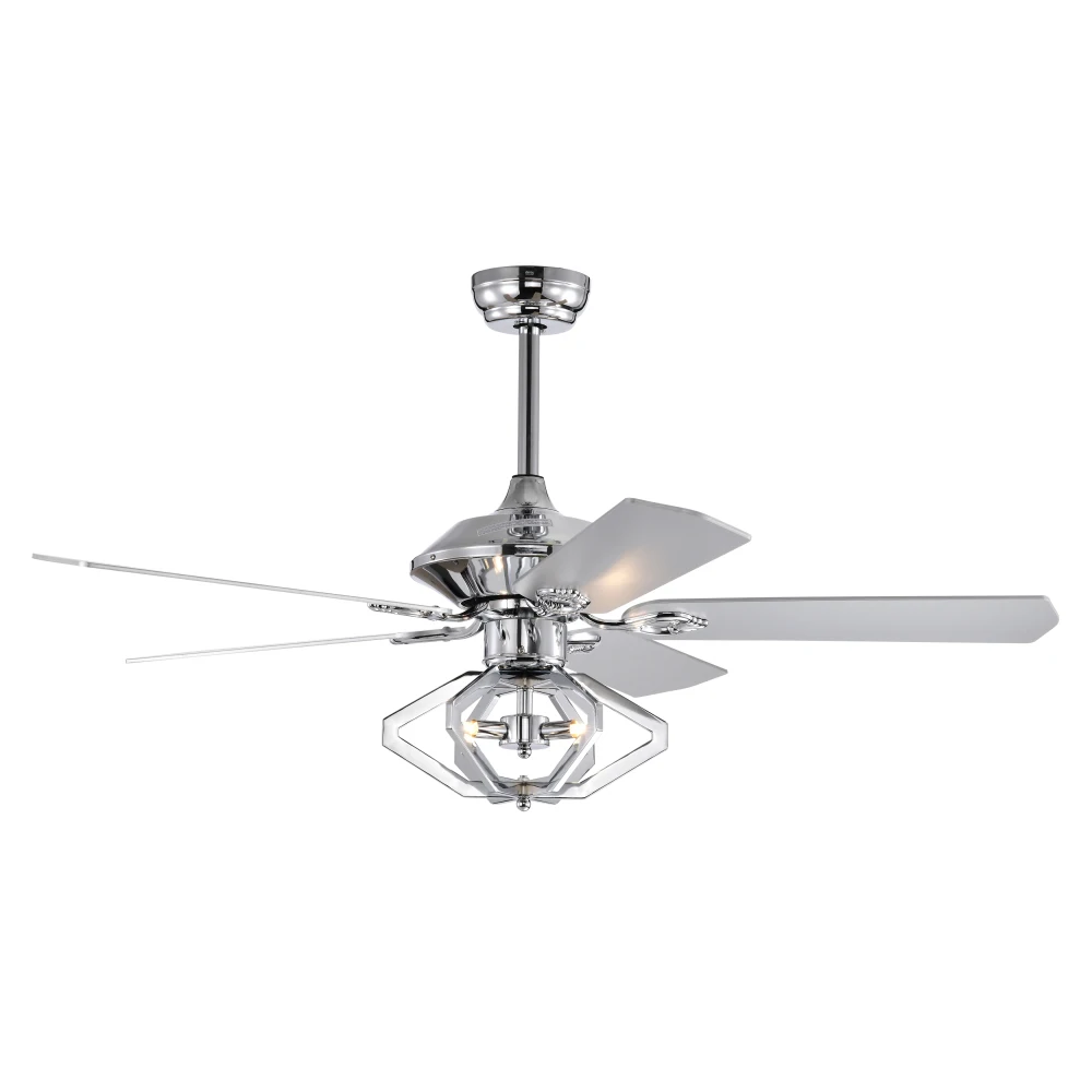 

52 Inch Dual Blade Ceiling Fan With Remote Control Quiet 35dB For Bedroom Living Room Energy Efficient High CFM Reversible Motor